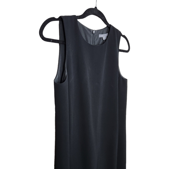 Vince NWT Little Black Dress LBD With Leather Detail Women's Size 4 - Picture 3 of 16